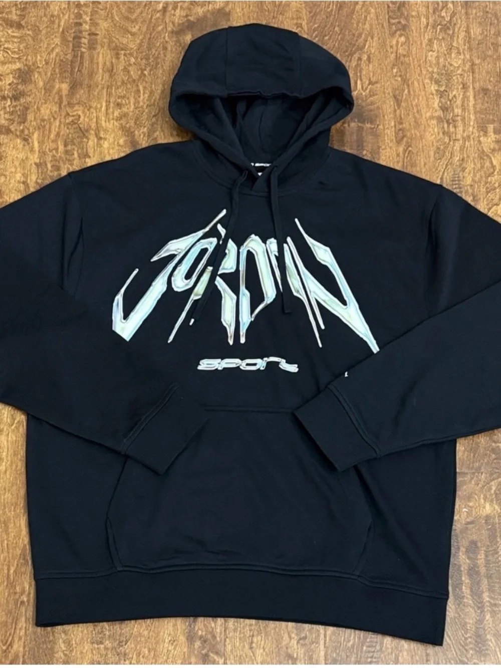 Jordan Black Hoodie with White Graphic Logo